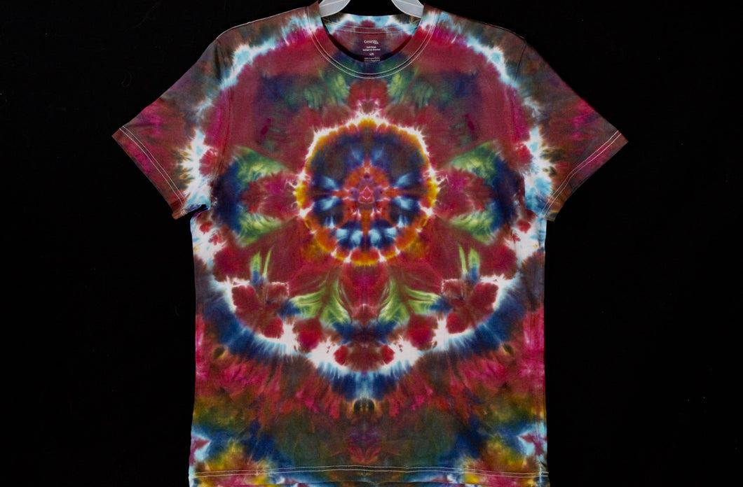 Reg. cotton T shirt Large #2885 Mandala design #80