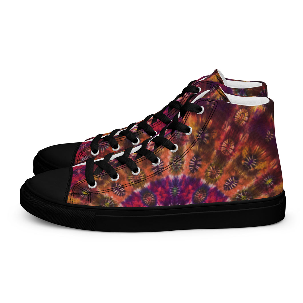 'Autumn Blush' Men’s high top canvas shoes