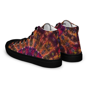 'Autumn Blush' Men’s high top canvas shoes