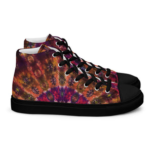 'Autumn Blush' Men’s high top canvas shoes