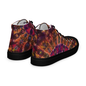 'Autumn Blush' Men’s high top canvas shoes