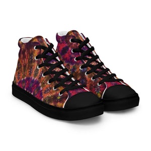 'Autumn Blush' Men’s high top canvas shoes