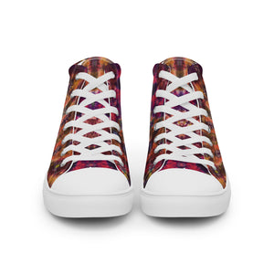 'Autumn Blush' Men’s high top canvas shoes