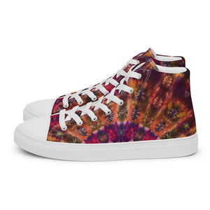 'Autumn Blush' Men’s high top canvas shoes