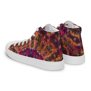 'Autumn Blush' Men’s high top canvas shoes