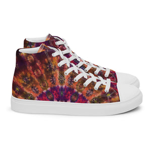 'Autumn Blush' Men’s high top canvas shoes