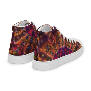 'Autumn Blush' Men’s high top canvas shoes