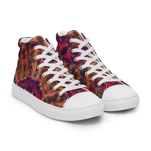 'Autumn Blush' Men’s high top canvas shoes