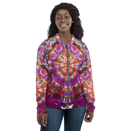 'Transcendant Orchidaceae' Unisex Bomber Jacket (Polyester)