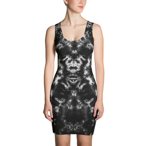 Gargoyle Guardian' B&W Sublimation Cut & Sew Dress