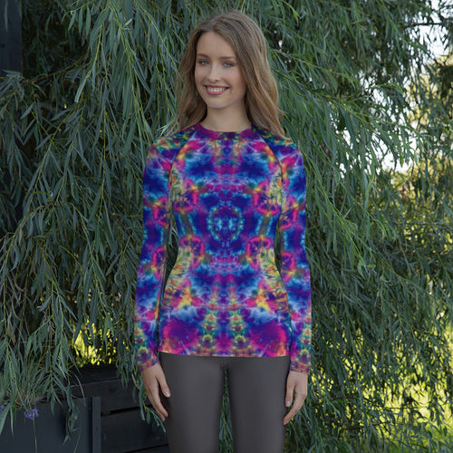 Ruby Timewarp' Women's Rash Guard