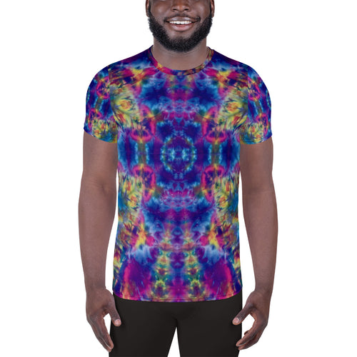 Ruby Timewarp' All-Over Print Men's Athletic T-shirt (Slim Fit)