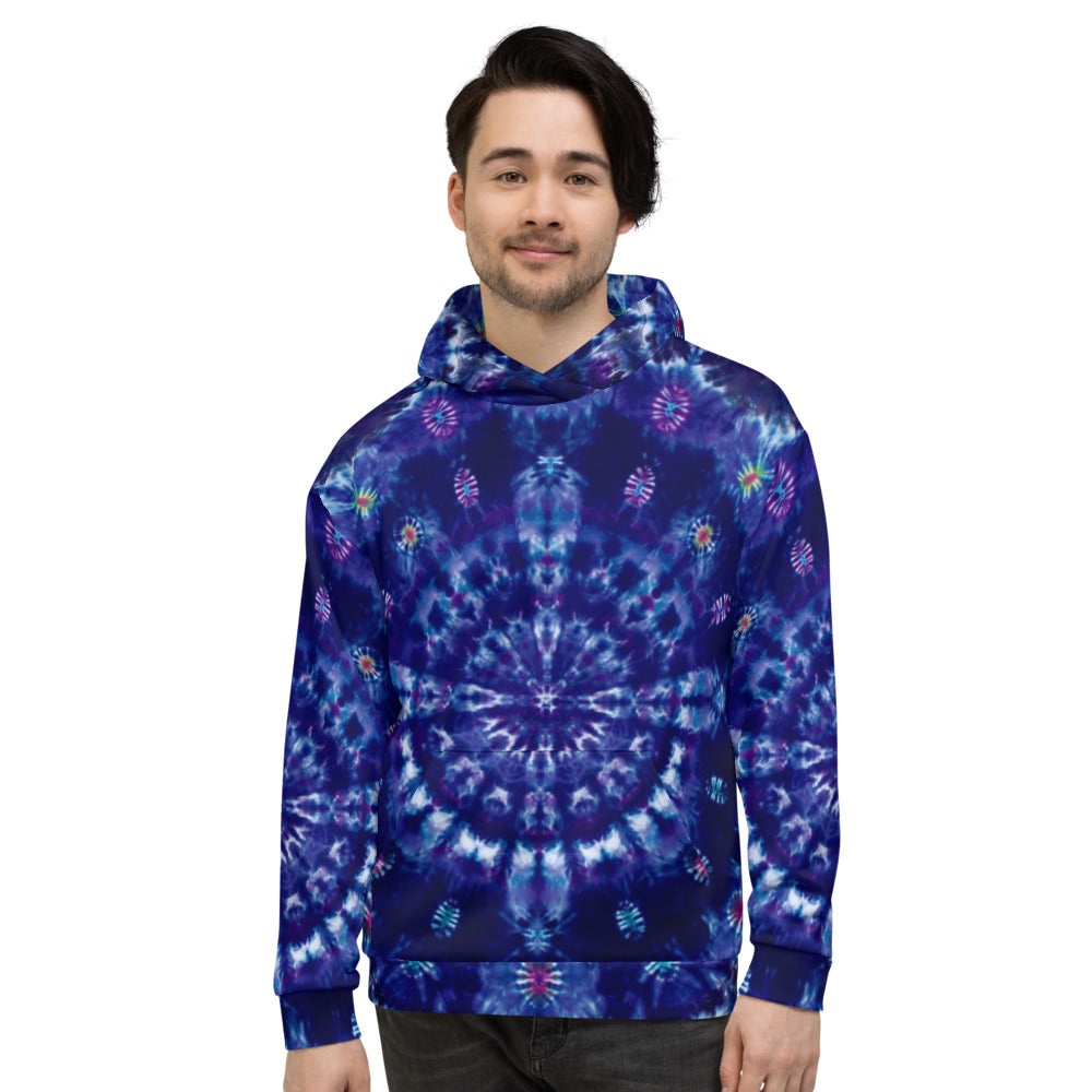 Purple blue discount tie dye hoodie