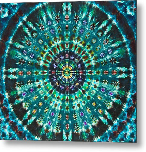 Peacock Throne Mandala - Metal Print